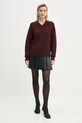 A.L.C. pulover de casmir Calven 7SWPO01027 burgundia AW24