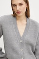 Vlnený kardigán La Mania MARI sivá LM.MARI