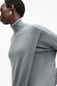 Vlněný svetr AllSaints BERN WRAP JUMPER W028KB šedá AW24