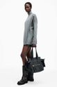 AllSaints sweter wełniany BERN WRAP JUMPER W028KB szary