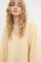 By Malene Birger sweter wełniany COVA żółty 103003