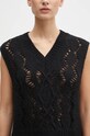 Our Legacy wool gilet Cable Michigan Tank black W4243CBF