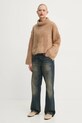 Stand Studio woolen jumper Britt Polo 66358.8712 brown AW24