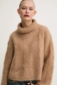 Stand Studio woolen jumper Britt Polo brown 66358.8712
