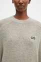 Μάλλινο πουλόβερ Rotate Light Knit Logo γκρί 1128671125
