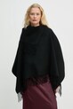 By Malene Birger poncho wełniane TURTMA czarny Q70455023Z