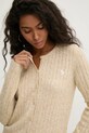 Abercrombie & Fitch kardigan z domieszką wełny beżowy KI150.4294.415