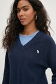 Vlněný svetr Abercrombie & Fitch námořnická modř KI150.4391.200