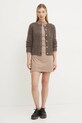 Abercrombie & Fitch cardigan con aggiunta di lana KI150.4459.400 marrone AW24
