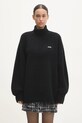 Вовняний светр Rotate Turtleneck аплікація чорний 113128100
