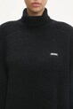 Вовняний светр Rotate Turtleneck чорний 113128100