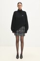 Вовняний светр Rotate Turtleneck 113128100 чорний