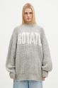 Rotate sweter wełniany Knitted Logo okrągły szary 1137491789