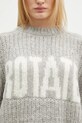 Вовняний светр Rotate Knitted Logo сірий 1137491789