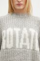 Rotate maglione in lana Knitted Logo grigio 1137491789