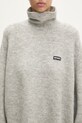 Vuneni pulover Rotate Turtleneck siva 113128039