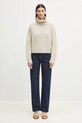 Sporty & Rich sweter wełniany SRC Wool WS064514302CR01 beżowy
