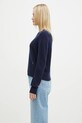 Sporty & Rich sweter kaszmirowy SRC Wool Cashmere WS012506302BL32 granatowy AW24