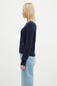 Sporty & Rich cashmere jumper SRC Wool Cashmere WS012506302BL32 navy AW24