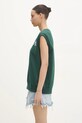 Pamučni prsluk Sporty & Rich Yankees Serif V-Neck ST045505300GR10 zelena AW24