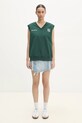Pamučni prsluk Sporty & Rich Yankees Serif V-Neck ST045505300GR10 zelena