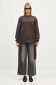 Свитер с примесью шерсти JW Anderson Draped Tie Front Jumper KW1263.YN0384.958 коричневый