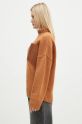 JW Anderson sweter wełniany Leather Patch Pocket Jumper KW1292.YN0367.619 pomarańczowy AW24