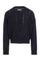 Tommy Hilfiger kardigan bawełniany dziecięcy KG0KG08076.9BYH granatowy AW24