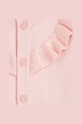 Dziewczynka Tommy Hilfiger kardigan bawełniany niemowlęcy KN0KN01847.9BYH różowy