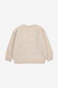 Дитячий светр з домішкою вовни Bobo Choses Cherry 224AB091 бежевий AW24