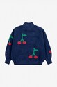 Dziewczynka Bobo Choses sweter z domieszką wełny dziecięcy Cherry 224AC119 granatowy