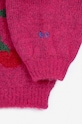 Dětský kardigan s příměsí vlny Bobo Choses Cherry růžová 224AC124