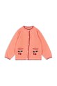 Dětský vlněný kardigan Konges Sløjd ALEXA KNIT CARDIGAN KS101389 růžová AW24