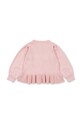 Dziewczynka Konges Sløjd kardigan bawełniany dziecięcy SOLEIL KNIT CARDIGAN GOTS KS101687 różowy