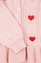 Konges Sløjd kardigan bawełniany dziecięcy SOLEIL KNIT CARDIGAN GOTS KS101687 różowy