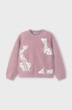 Mayoral sweter dziecięcy drobny wzór różowy 4356.6D.Mini.9BYH