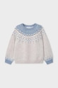Mayoral pulover pentru copii din amestec de lana cu modele albastru 4358.6E.Mini.9BYH