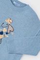 Mayoral sweter z domieszką wełny dziecięcy 4359.6F.Mini.9BYH niebieski AW24