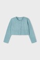 Mayoral sweter z domieszką wełny dziecięcy 4361.6B.Mini.9BYH turkusowy AW24