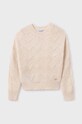 Mayoral sweter z domieszką wełny dziecięcy z domieszką wełny beżowy 7303.8B.Junior.9BYH