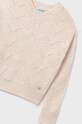 Mayoral sweter z domieszką wełny dziecięcy 7303.8B.Junior.9BYH beżowy AW24