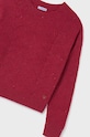 Mayoral sweter z domieszką wełny dziecięcy 7303.8B.Junior.9BYH bordowy AW24