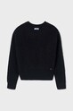 Mayoral pulover pentru copii din amestec de lana uni negru 7303.8B.Junior.9BYH