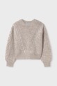 Mayoral sweter z domieszką wełny dziecięcy z domieszką wełny beżowy 7310.8G.Junior.9BYH