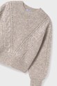 Mayoral sweter z domieszką wełny dziecięcy 7310.8G.Junior.9BYH beżowy AW24