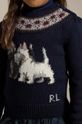 Polo Ralph Lauren sweter bawełniany dziecięcy granatowy 312950806001