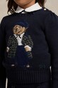 Детский хлопковый свитер Polo Ralph Lauren тёмно-синий 312951750001