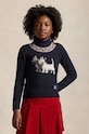 Polo Ralph Lauren pulover de bumbac pentru copii cu modele bleumarin 313950806001