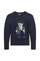 Detský bavlnený sveter Polo Ralph Lauren 313951750001 tmavomodrá AW24