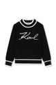 Детски пуловер с кашмир Karl Lagerfeld Z30218.156.162 черен AW24